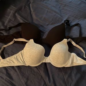 FRUIT OF THE LOOM || everyday t-shirt bras grey & black